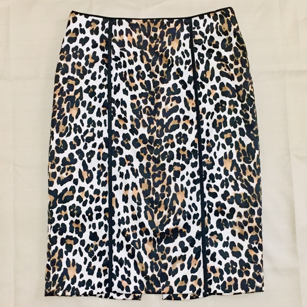 WHBM Leopard Animal Print Pencil Skirt